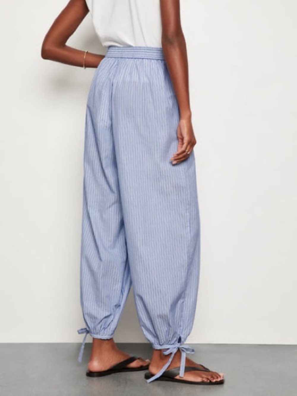 NWT Ciao Lucia Vera Striped Blue Cotton Pants | S - Picture 3 of 8